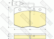 6111119 Sada brzdových platničiek kotúčovej brzdy GIRLING