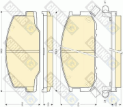 6111909 Sada brzdových platničiek kotúčovej brzdy GIRLING