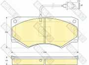 6112489 Sada brzdových platničiek kotúčovej brzdy GIRLING