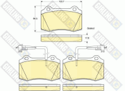 6113929 Sada brzdových platničiek kotúčovej brzdy GIRLING
