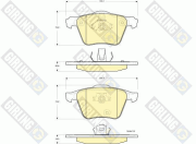 6115652 Sada brzdových platničiek kotúčovej brzdy GIRLING