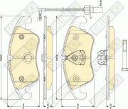 6118051 Sada brzdových platničiek kotúčovej brzdy GIRLING