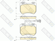 6119049 Sada brzdových platničiek kotúčovej brzdy GIRLING