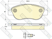 6120083 Sada brzdových platničiek kotúčovej brzdy GIRLING