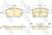 6120602 Sada brzdových platničiek kotúčovej brzdy GIRLING