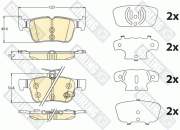 6121152 Sada brzdových platničiek kotúčovej brzdy GIRLING