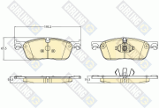6121192 Sada brzdových platničiek kotúčovej brzdy GIRLING