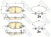 6122178 Sada brzdových platničiek kotúčovej brzdy GIRLING