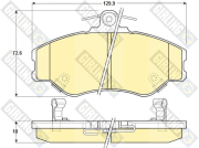 6130891 Sada brzdových platničiek kotúčovej brzdy GIRLING