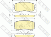 6132209 Sada brzdových platničiek kotúčovej brzdy GIRLING