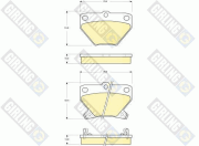 6132439 Sada brzdových platničiek kotúčovej brzdy GIRLING