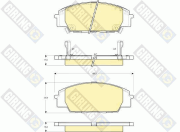 6132509 Sada brzdových platničiek kotúčovej brzdy GIRLING