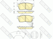 6132769 Sada brzdových platničiek kotúčovej brzdy GIRLING