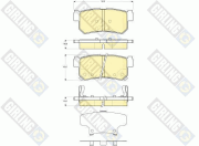 6133669 Sada brzdových platničiek kotúčovej brzdy GIRLING