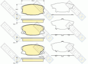 6133889 Sada brzdových platničiek kotúčovej brzdy GIRLING
