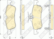 6134582 Sada brzdových platničiek kotúčovej brzdy GIRLING