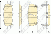 6135089 Sada brzdových platničiek kotúčovej brzdy GIRLING