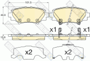 6135937 Sada brzdových platničiek kotúčovej brzdy GIRLING