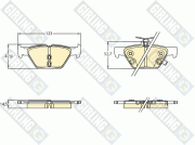 6136397 Sada brzdových platničiek kotúčovej brzdy GIRLING