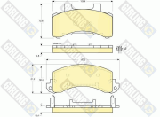 6140363 Sada brzdových platničiek kotúčovej brzdy GIRLING