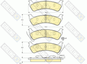 6140415 Sada brzdových platničiek kotúčovej brzdy GIRLING