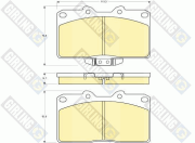 6140769 Sada brzdových platničiek kotúčovej brzdy GIRLING