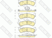 6140945 Sada brzdových platničiek kotúčovej brzdy GIRLING