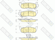 6141375 Sada brzdových platničiek kotúčovej brzdy GIRLING