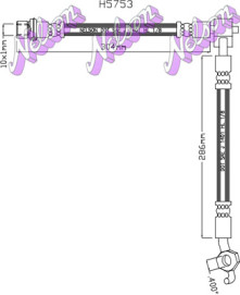 H5753 Brzdová hadica KAWE