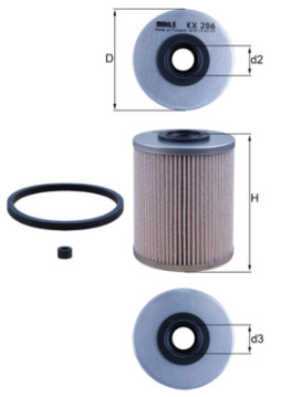 KX 206D Palivový filter MAHLE