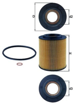 OX 154/1D Olejový filter MAHLE