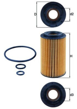 OX 153/7D2 Olejový filter MAHLE