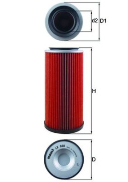 LX 608 Vzduchový filter MAHLE