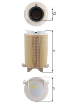 LX 1566 Vzduchový filter MAHLE