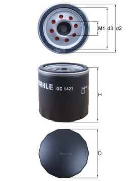 OC 1421 Olejový filter MAHLE