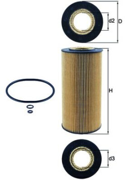 OX 123/1D Olejový filter MAHLE