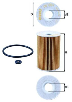 OX 135/1D Olejový filter MAHLE