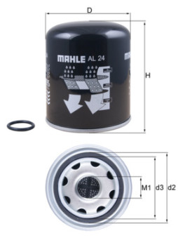 AL 24 Vysúżacie puzdro vzduchu pre pneumatický systém MAHLE