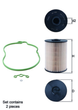 KX 200D/S Palivový filter MAHLE