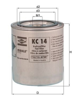 KC 14 Palivový filter MAHLE