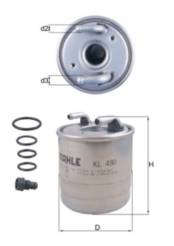 KL 490D Palivový filter MAHLE
