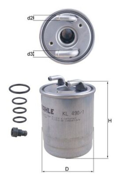 KL 490/1D Palivový filter MAHLE