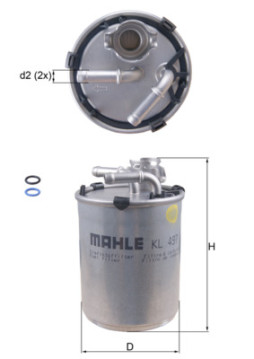 KL 497D Palivový filter MAHLE
