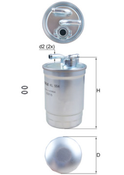 KL 554D Palivový filter MAHLE