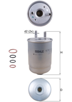 KL 752/2D Palivový filter MAHLE