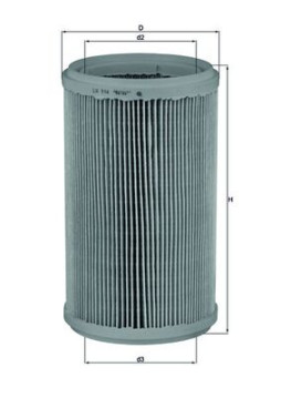 LX 914 Vzduchový filter MAHLE