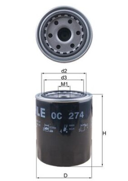OC 274 Olejový filter MAHLE