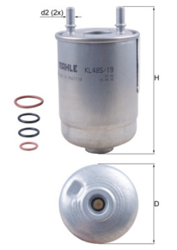 KL 485/19D Palivový filter MAHLE