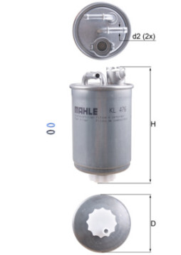 KL 476D Palivový filter MAHLE