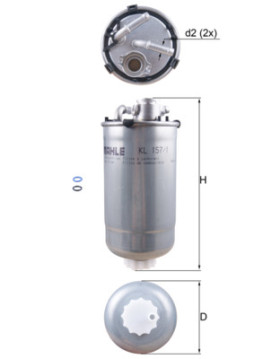 KL 157/1D Palivový filter MAHLE